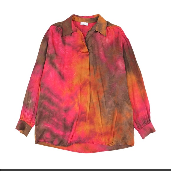 Sfizio Blouse SATINS Shade Red Remember Autumn Blouse - Picture 4 of 9